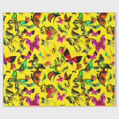Schmetterlinge Muster Geschenkpapier (Flach)