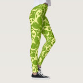 Schmetterlinge Muster Hintergrund Grün Leggings (Rechts)