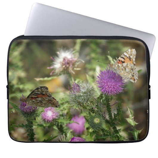 Schmetterlinge Nature Foto Neopren Laptop Schlauch Laptopschutzhülle (Vorderseite)