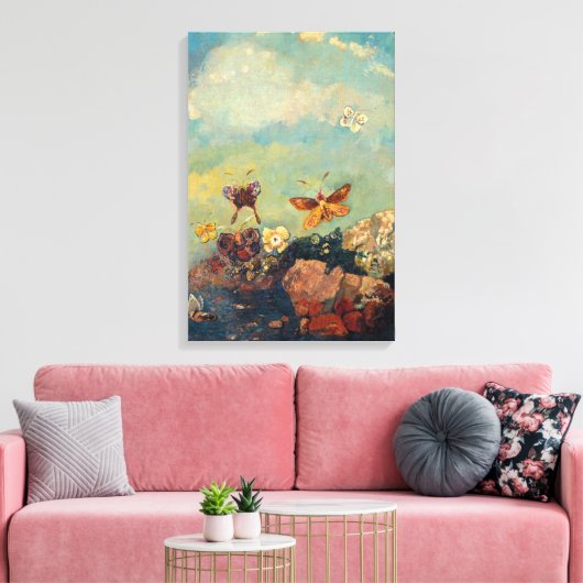 Schmetterlinge | Odilon Redon Leinwanddruck (Insitu (Wohnzimmer))