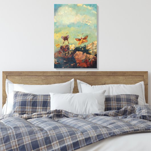 Schmetterlinge | Odilon Redon Leinwanddruck (Insitu (Schlafzimmer))