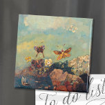 Schmetterlinge | Odilon Redon Magnet<br><div class="desc">Schmetterlinge (1910) des französischen Künstlers Odilon Redon. Originelle Kunstmalerei ist Öl auf der Leinwand,  das bunte abstrakte Schmetterlinge vor blauem Himmelshintergrund darstellt. Verwenden Sie die Entwurfstools,  um einen benutzerdefinierten Text hinzuzufügen oder das Bild zu personalisieren.</div>