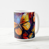 Schmetterlinge Ölgemälde Design 5 Kaffeemaschine T Kaffeetasse (VorderseiteRechts)