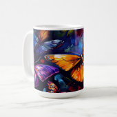 Schmetterlinge Ölgemälde Design 5 Kaffeemaschine T Kaffeetasse (Vorderseite Links)