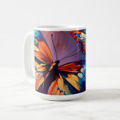 Schmetterlinge Ölgemälde Design 7 Tasse Kaffee (Vorderseite Links)