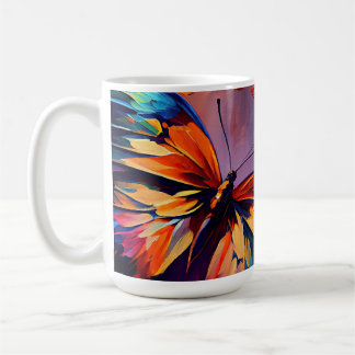 Schmetterlinge Ölgemälde Design 7 Tasse Kaffee