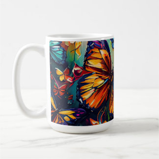 Schmetterlinge Ölgemälde Design 8 Tasse Kaffee