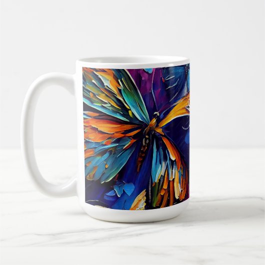 Schmetterlinge Ölgemälde Design 9 Kaffeemaschine T Kaffeetasse (Links)