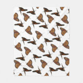 Schmetterlinge orange fleecedecke (Vorderseite)