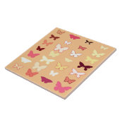 Schmetterlinge, Orange, Gelb und Korallen Fliese (Seite)