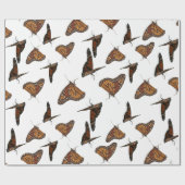 Schmetterlinge orange  geschenkpapier (Flach)