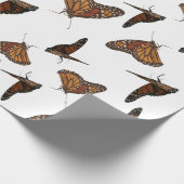 Schmetterlinge orange  geschenkpapier (Ecke)