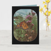 Schmetterlinge orange karte (Gelbe Blume)