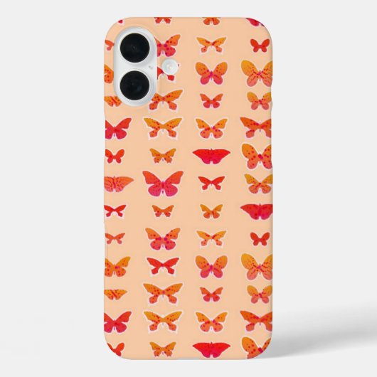 Schmetterlinge, orange, korallen, orange Case-Mate iPhone hülle (Rückseite)