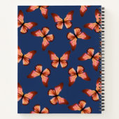 Schmetterlinge Orange Pink Black Pattern Notizblock (Rückseite)