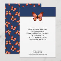 Schmetterlinge Orange Pink Black Pattern Party