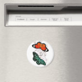 Schmetterlinge - orange und grün magnet (In Situ (Geschirrspüler))