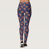 Schmetterlinge Orangefarbenes rosa und schwarzes M Leggings (Rückseite)