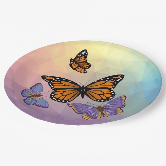 SCHMETTERLINGE PAPPTELLER (Schrägansicht)