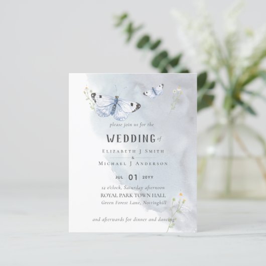 Schmetterlinge Paradies Wasserfarbenfrohe WEDING E (Stehend Vorderseite)