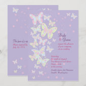 Schmetterlinge (Pastelbruch) Einladung (Vorne/Hinten)