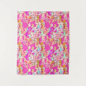 Schmetterlinge, Pastelle auf Fuchsienrosa Wandteppich (Vorderseite)