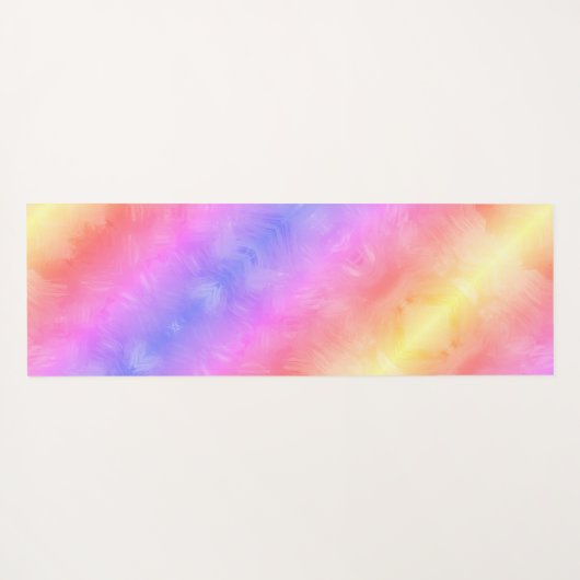 Schmetterlinge Pastellfarben Rainbow Stripes Yogamatte (Rückseite (Horizontal))