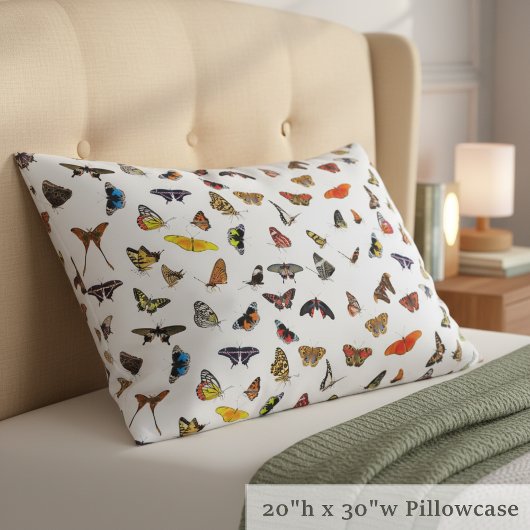 Schmetterlinge Pillowcase - ein Whimsikfarbenflatt Kissenbezug