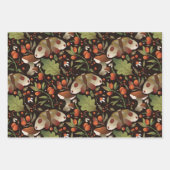 Schmetterlinge, Pilze, Pflanze aus dem Wald und Be Geschenkpapier Set (Vorderseite 2)