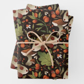Schmetterlinge, Pilze, Pflanze aus dem Wald und Be Geschenkpapier Set (Beispiel)