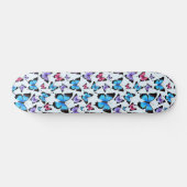 Schmetterlinge Pink Aquamarin Girly Girlie Whimsic Skateboard (Horizontal)