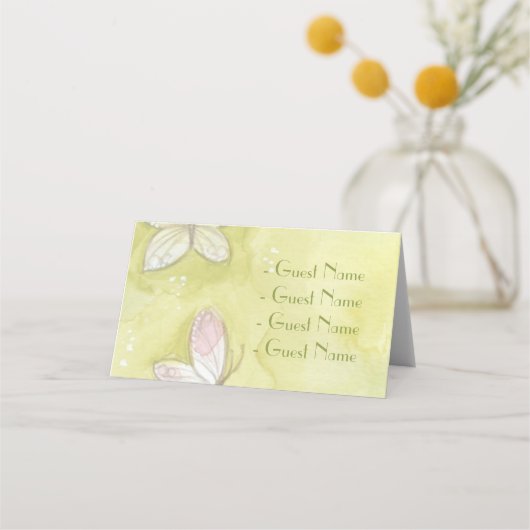 Schmetterlinge Platzkarte (Rückseite)