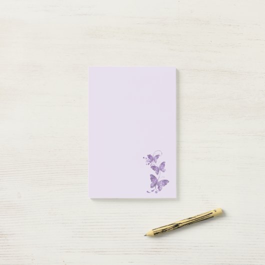 Schmetterlinge Post-it Klebezettel (Auf Schreibtisch)