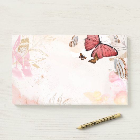 Schmetterlinge Post it Notes Post-it Klebezettel (Auf Schreibtisch)