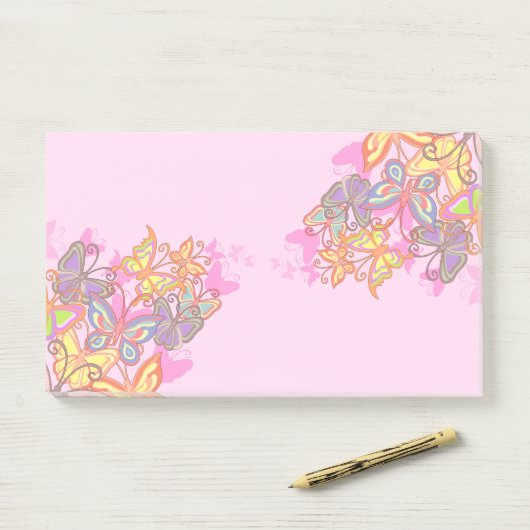 Schmetterlinge Post it Notes Post-it Klebezettel (Auf Schreibtisch)