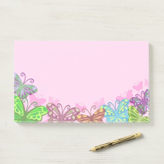 Schmetterlinge Post it Notes Post-it Klebezettel (Auf Schreibtisch)