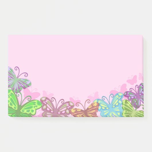 Schmetterlinge Post it Notes Post-it Klebezettel (Vorderseite)