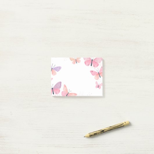 Schmetterlinge Post it Notes Post-it Klebezettel (Auf Schreibtisch)