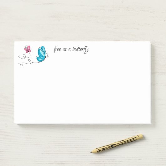 Schmetterlinge Post it Notes Post-it Klebezettel (Auf Schreibtisch)