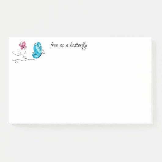 Schmetterlinge Post it Notes Post-it Klebezettel (Vorderseite)