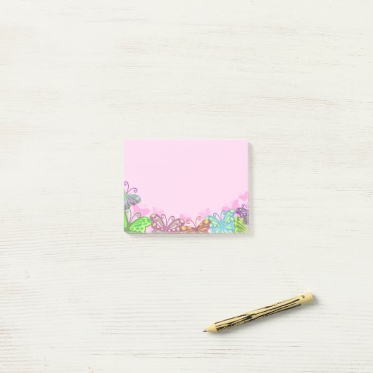 Schmetterlinge Post it Notes Post-it Klebezettel (Auf Schreibtisch)