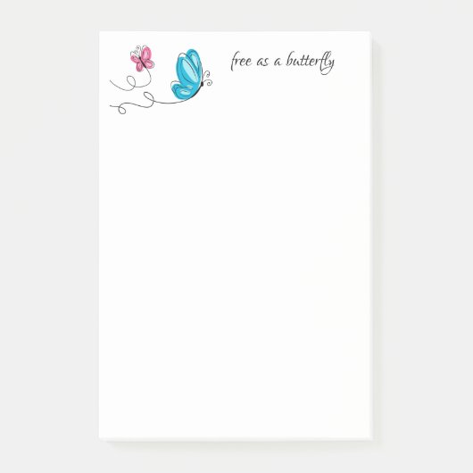 Schmetterlinge Post it Notes Post-it Klebezettel (Vorderseite)