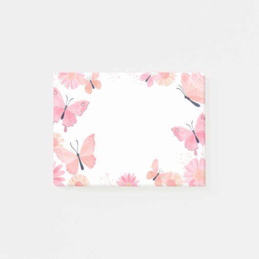 Schmetterlinge Post it Notes Post-it Klebezettel (Vorderseite)