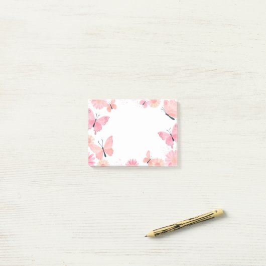 Schmetterlinge Post it Notes Post-it Klebezettel (Auf Schreibtisch)