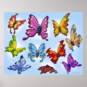 Schmetterlinge Poster