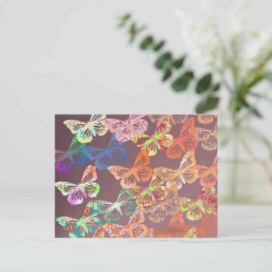 Schmetterlinge Postkarte (Stehend Vorderseite)