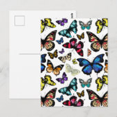 Schmetterlinge Postkarte (Vorne/Hinten)