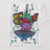 Schmetterlinge Postkarte (Vorderseite)