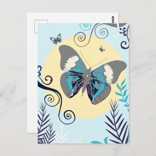 Schmetterlinge Postkarte (Vorne/Hinten)