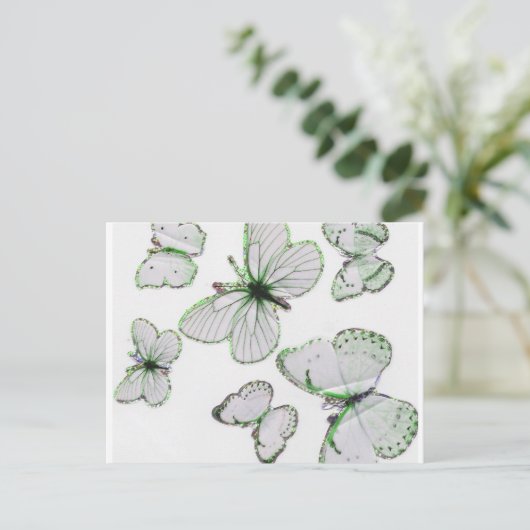Schmetterlinge Postkarte (Stehend Vorderseite)